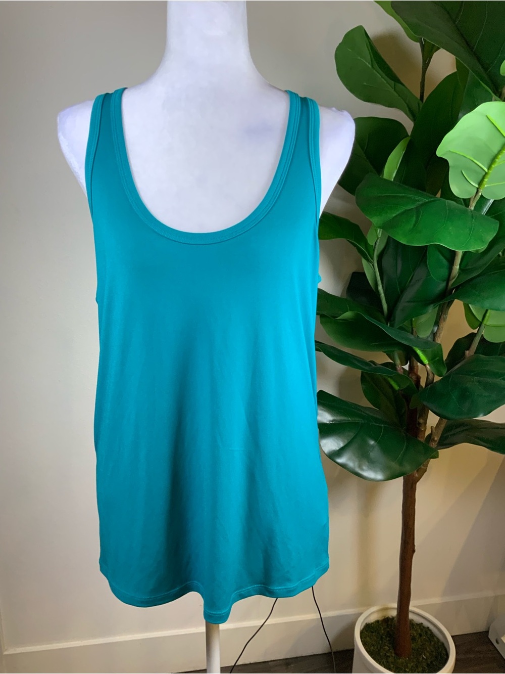 MICHAEL Michael Kors Teal Scoop Neck Tank